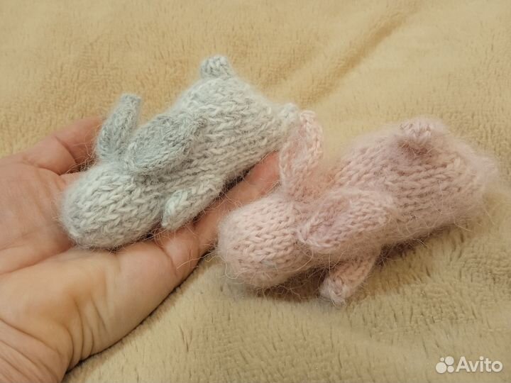 Вязаные зайки, кролики. Сплюшки малютки