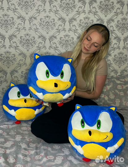 Мягкая игрушка соник 3в1 / Соник с пледом 3в1