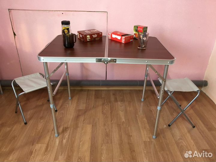 Стол складной+ 2 стула