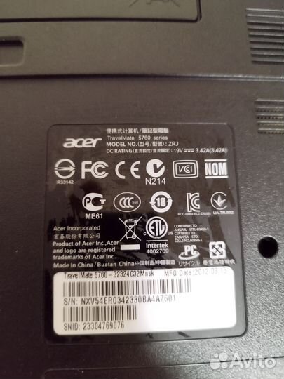 Ноутбук acer