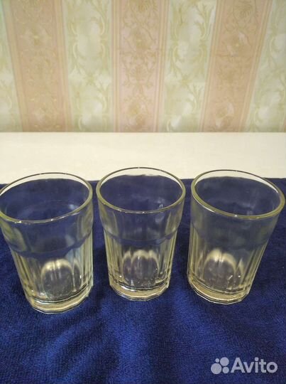 Стаканы граненые СССР и подстаканники
