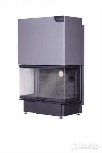 Камин Экокамин дельта 1000 B три стекла принтинг ч