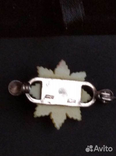 Старинная брошь серебро