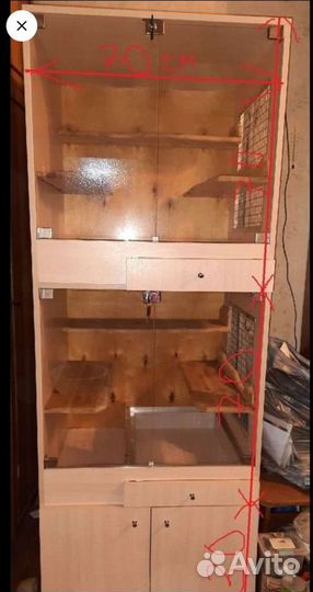 Витрина для грызунов: шиншилл, дегу, белок