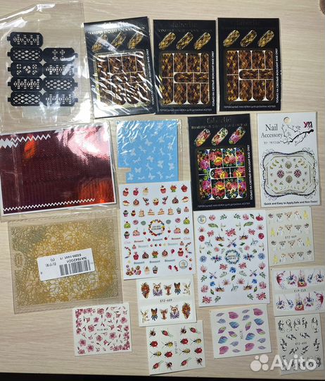 Слайдеры/наклейки/фольга/типсы для ногтей маникюра