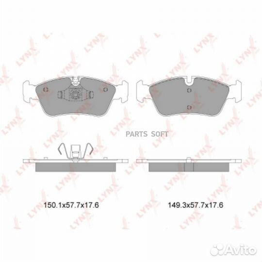 Lynxauto BD1422 Колодки тормозные дисковые перед