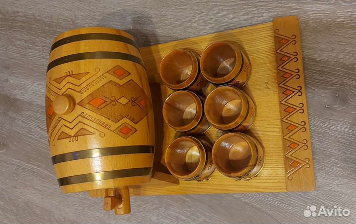 Ретро. Мини Бочка деревянная для вина или коньяка