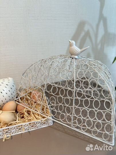 Клош металлический с крышкой