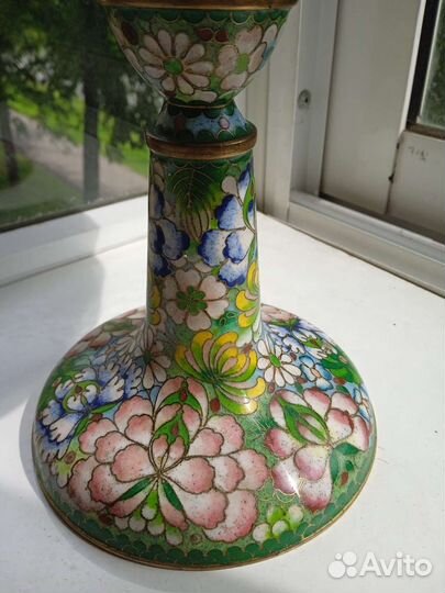 Ваза клуазоне для фруктов и хлеба