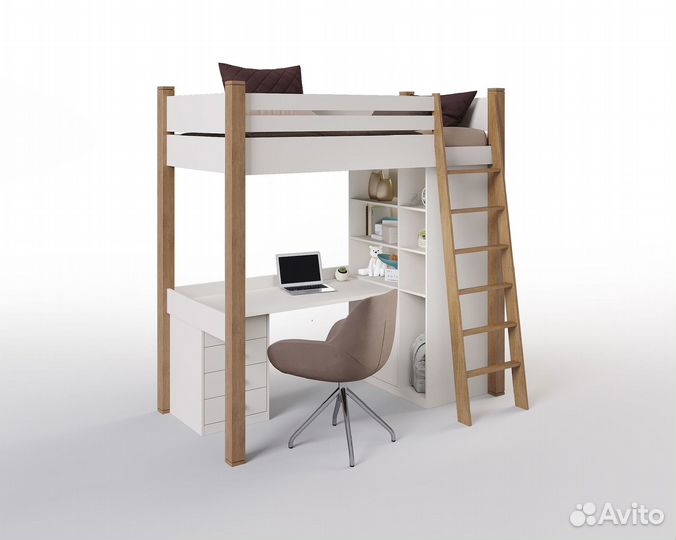 Кровать-чердак со столом