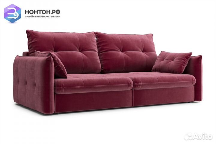Диван тик-так Нортон бордовый