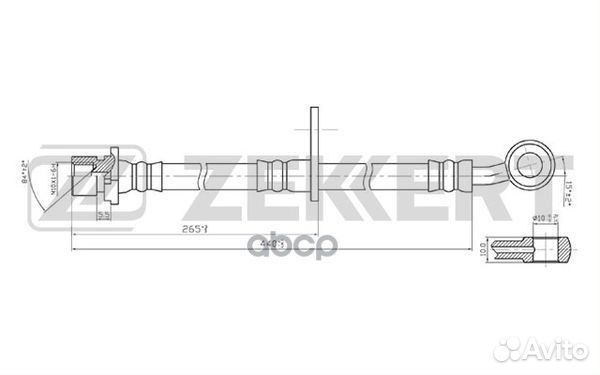 Шланг тормозной передний правый Honda CR-V 95