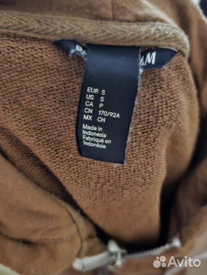Толстовка мужская H&M коричневая р-р S