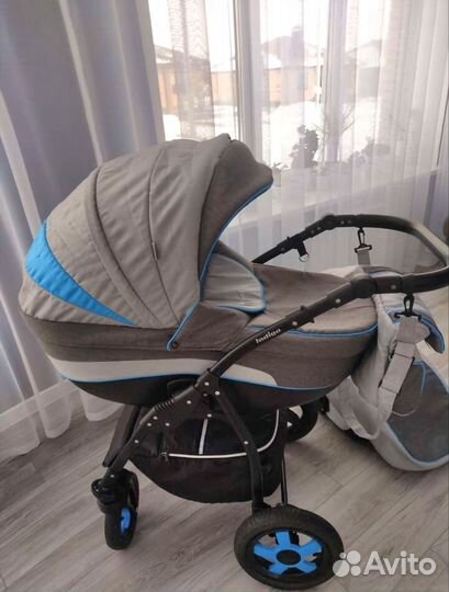 Стильная коляска 3 в 1 Индиго