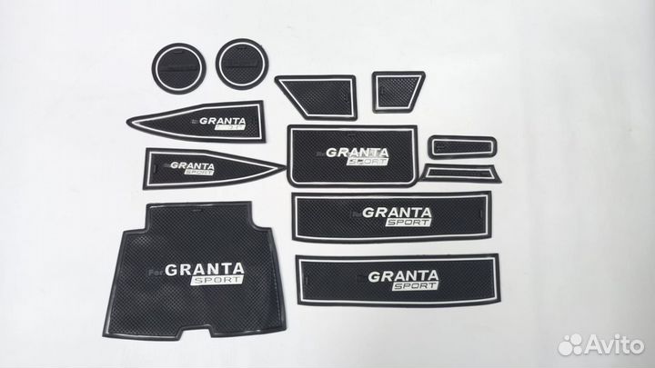 Коврики панели консоли кпп Лада Гранта 2 белые