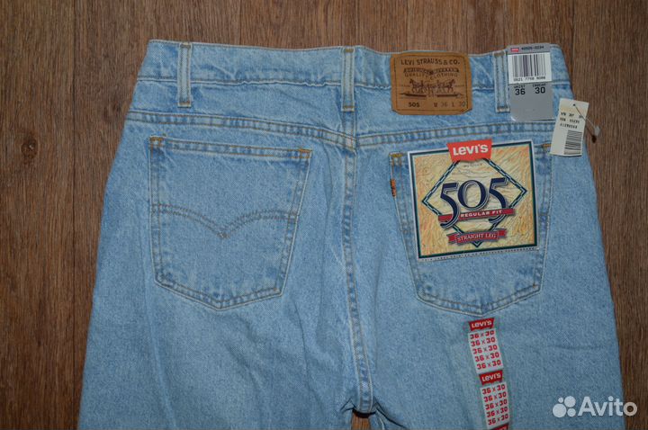 Джинсы Levis 505 Orange Tab W34 L30, модель 1993г