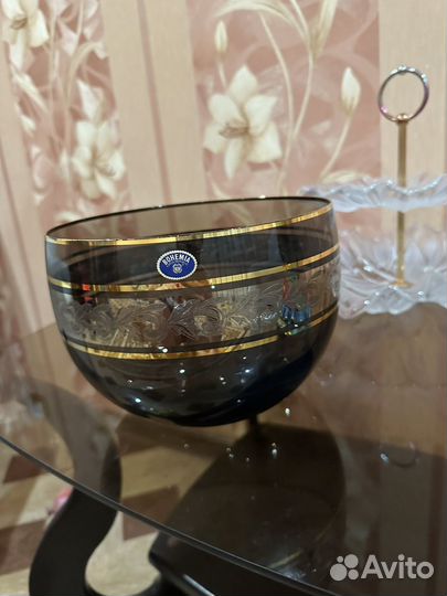 Салатник Богема, фужеры