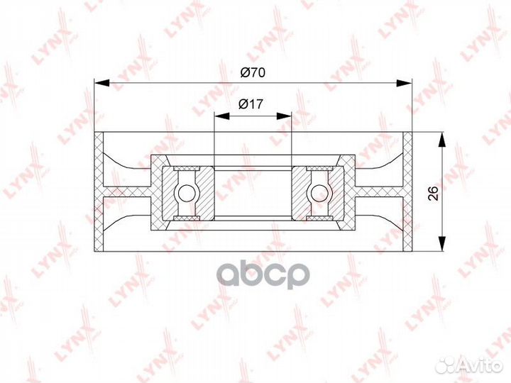 Ролик натяжной навесного оборудования skoda Fab