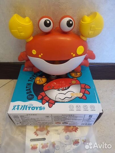 Пенный крабик с музыкой для купания