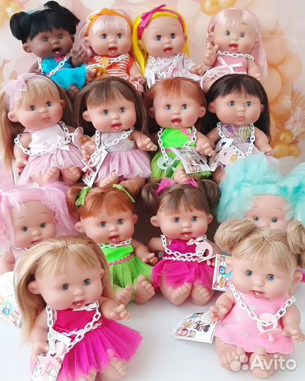 Кукла пупс, ванильный,с волосами, 26см. Испания