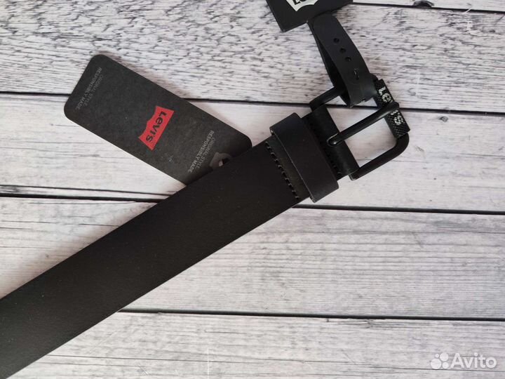 Levi's новый черный кожаный ремень оригинал