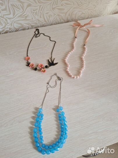 Бижутерия колье серьги бусы брошь