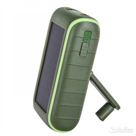 Повербанк с ручной подзарядкой и солнечной панелью