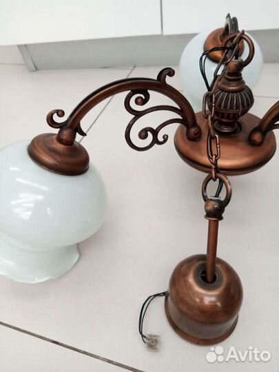 Люстра СССР - шикарная, бронза