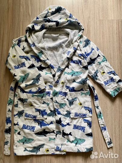 Махровый халат и полотенце детские