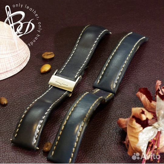 Качественный handmade ремешок на часы Breitling