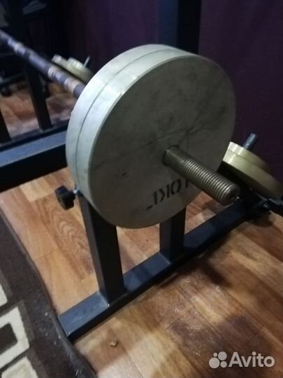 Стойка для штанги+грифом и блинами