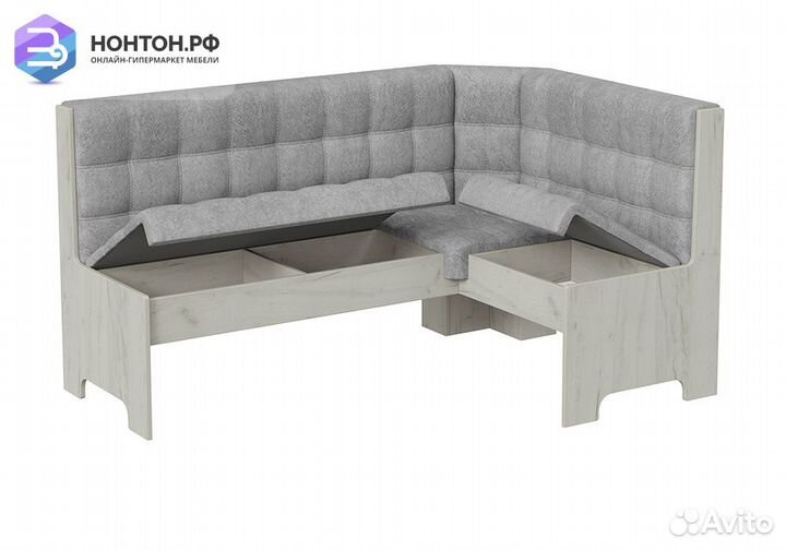 Кухонный уголок Флорида дуб крафт белый / silver