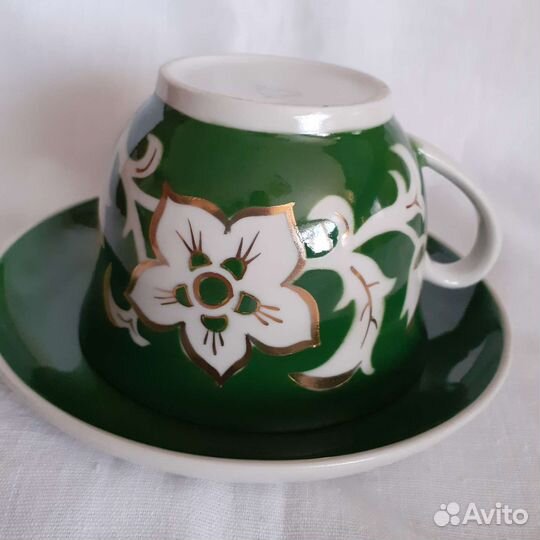 Две чайные пары,фарфор Песочное