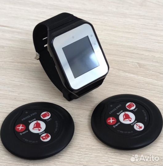 Кнопка вызова перосонала, официанта, часы пейджер