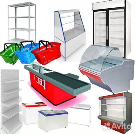 Торговое оборудование. Стеллажи-витрины