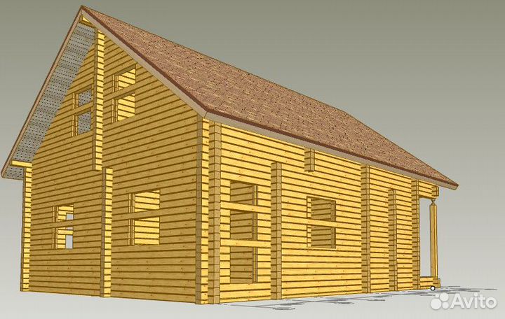 Эконом-срубы из бруса