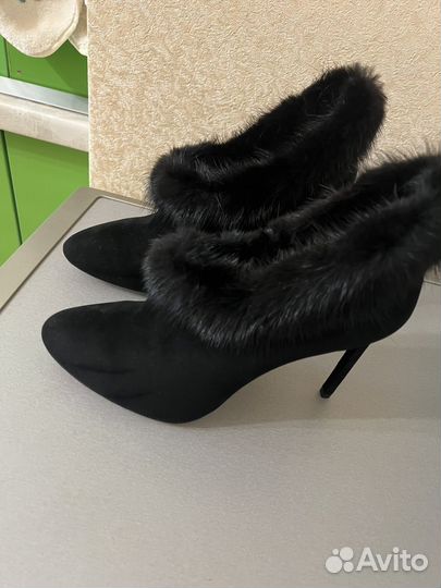 Ботильоны натуральная замша 38