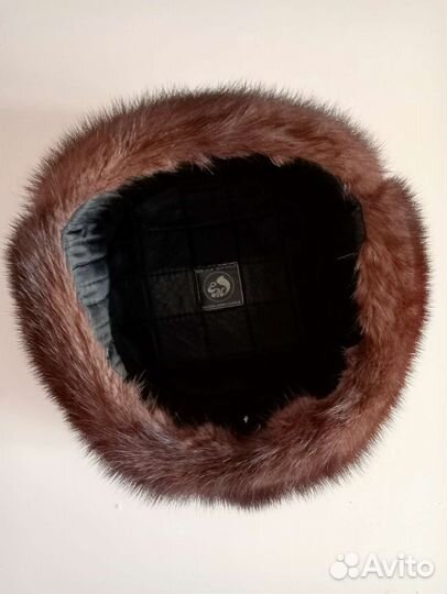 Норковая шапка мужская бу
