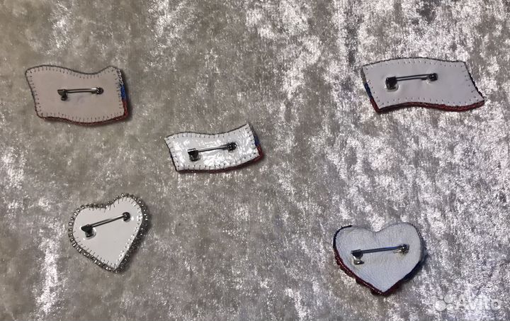 Российский флаг броши ручной работы