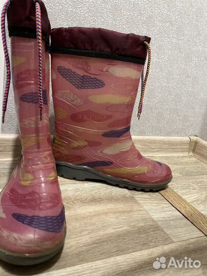 Детские резиновые сапоги 34 размер
