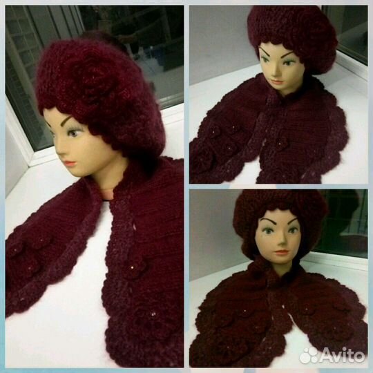Берет с шарфиком