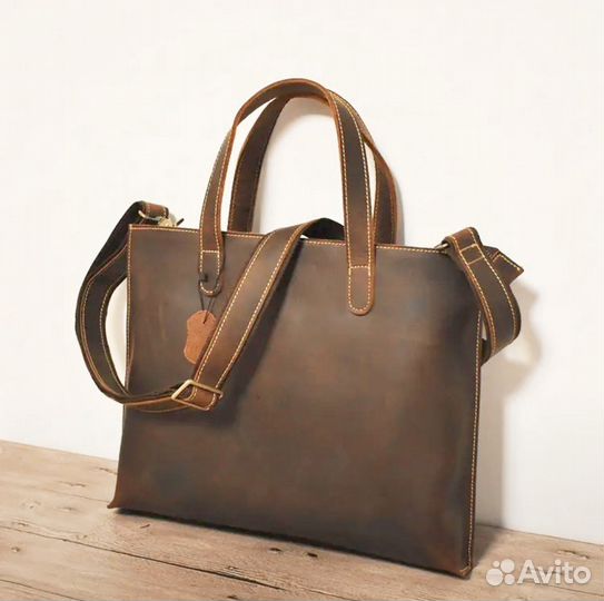 Мужская кожаная деловая сумка