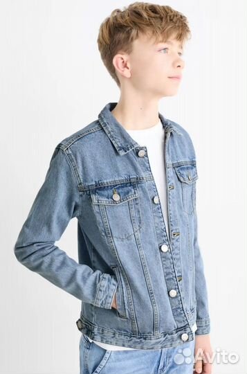 Джинсовая куртка C&A новая 134 унисекс