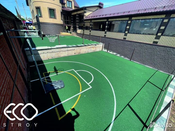 Бесшовное резиновое покрытие для спортивных площад