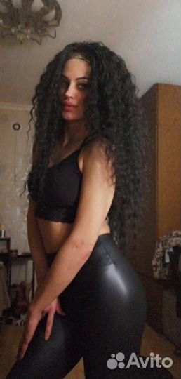 Афрокудри парик вязанный чёрный