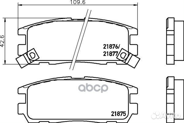 Колодки тормозные дисковые зад NP4002 nissh