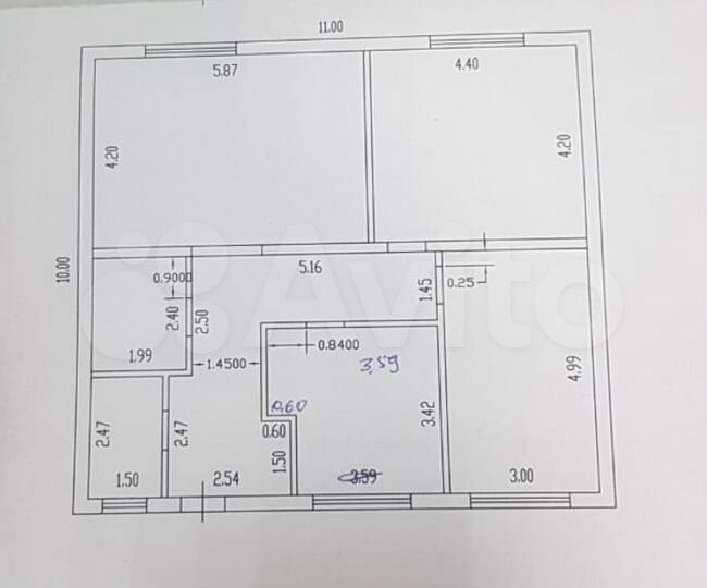 Дом 110 м² на участке 6,7 сот.