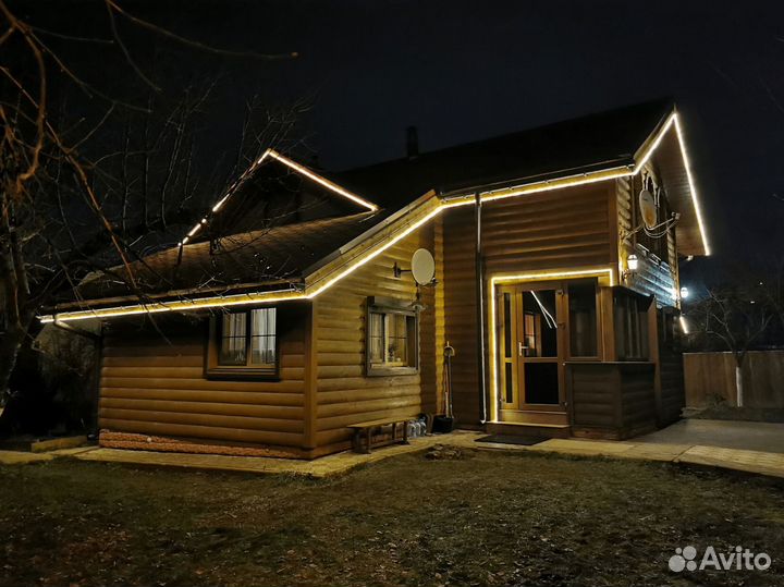 Светодиодная подсветка фасада коттеджа a 194