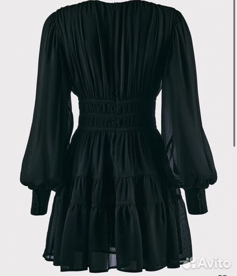 Платье love republic черное шифоновое размер 48