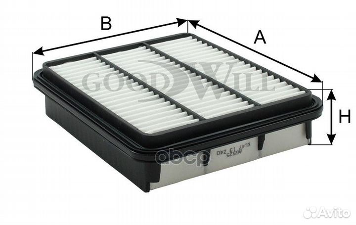 Фильтр воздушный mitsubishi galant 93- AG 525